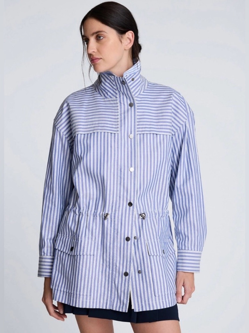 kenneth cole Women's Striped Long-Sleeve Jacket Size L, orig.$169